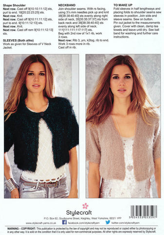 Ladies Cropped Jackets in Eskimo Kisses (9049)