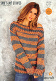 Boyfriend Sweater and Beanie Hat in Stylecraft Swift Knit Stripes (9058)