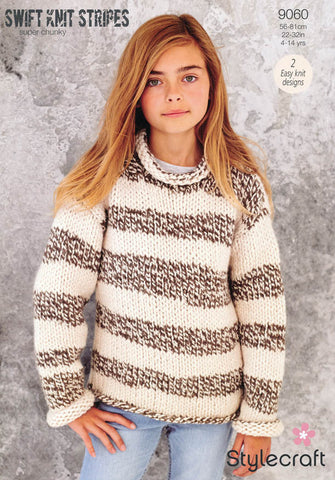 Child's Sweater in Stylecraft Swift Knit Stripes (9060)