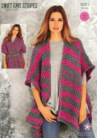Ruana in Stylecraft Swift Knit Stripes (9061)