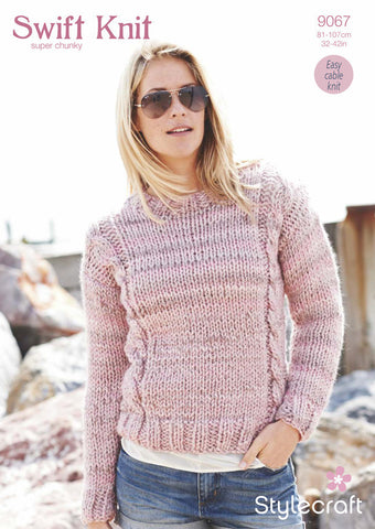 Cable Sweater in Stylecraft Swift Knit Super Chunky (9067)