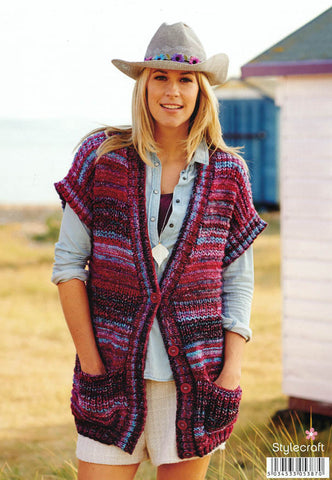 Waistcoat, Jacket and Snood in Stylecraft Carnival Chunky (9086)