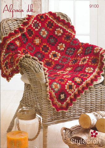 Granny Square Blanket in Stylecraft Alpaca DK (9100)