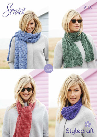 Snood, Shawl and Scarves in Stylecraft Senses Lace (9120)