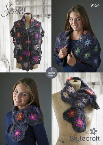 Shawl and Scarf in Stylecraft Senses Lace (9124)