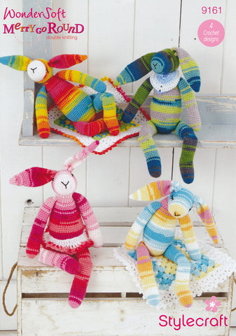 Crochet Bunny and Blankie in Stylecraft Wondersoft Merry Go Round (9161)