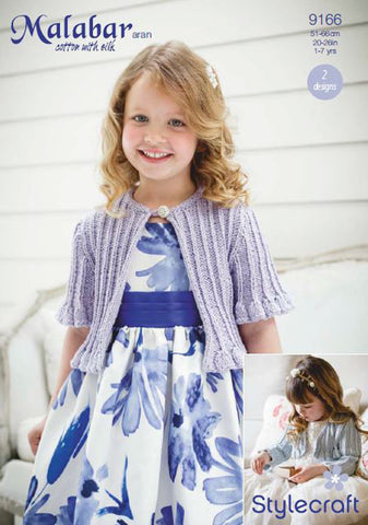 Girls Occasion Cardigans in Stylecraft Malabar (9166)