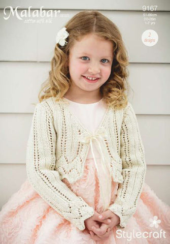 Girls Occasion Cardigans in Stylecraft Malabar (9167)