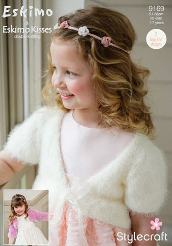 Girls Occasion Cardigans in Eskimo and Eskimo Kisses (9169)