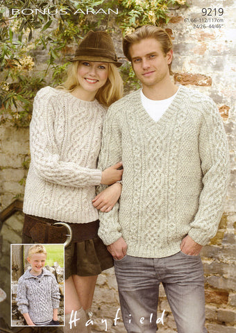 Sweaters in Hayfield Bonus Aran (9219)