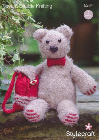 Bear and Knapsack in Stylecraft Eskimo Kisses and Alpaca DK (9234)