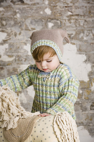 Sweater, Hat and Bootees in Lullaby Print and Lullaby DK (9280)
