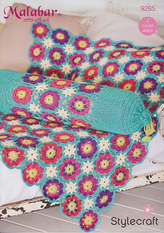 Flower Throw and Bolster in Stylecraft Malabar DK (9285)