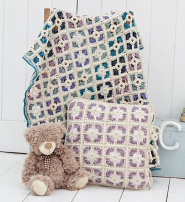 Cot Coverlet and Cushion Cover in Batik DK (9300)