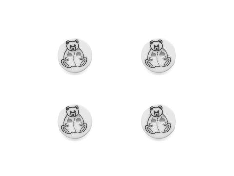 Round Novelty Buttons - Bear - 936