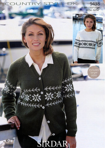 Sweater and Cardigan in Sirdar Country Style DK (9438)