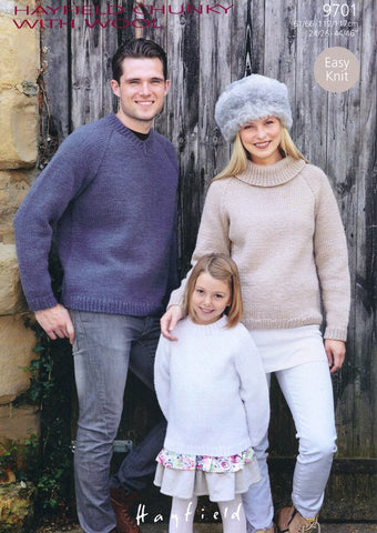 Sweaters in Hayfield Chunky With Wool (9701)