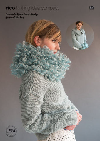 Sweater and Snood in Rico Design Essentials Alpaca Blend Chunky/Essentials Mohair (374)