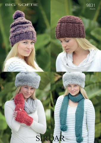 Woman's Accessories In Sirdar Big Sofite (9831)