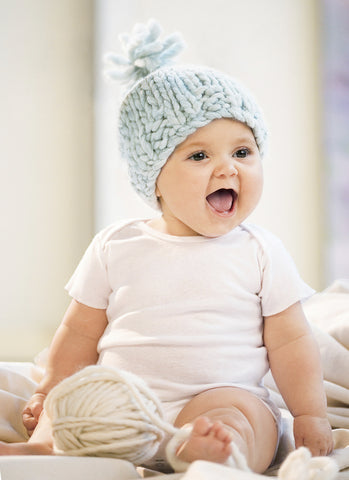 Bulky Baby Hat in Blue Sky Bulky (BBH)
