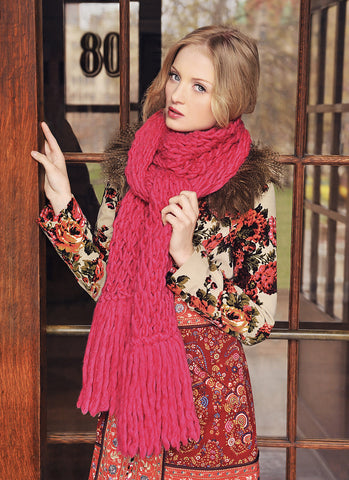 Trellis Scarf in Blue Sky Bulky (BTS)