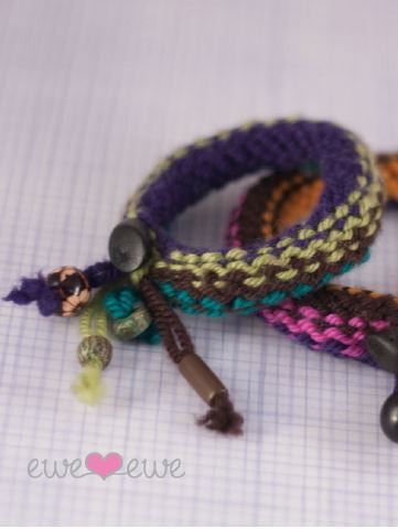 Knitship Braclets in Ewe Ewe Yarns Digital Version