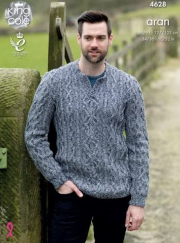 Sweater & Slipover in King Cole Fashion Aran Combo (4628)