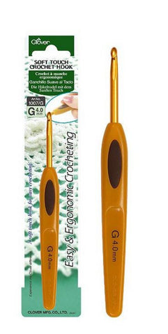 Clover Soft Touch Crochet Hook (Aluminium) - 13cm