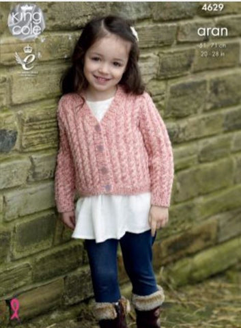 Cardigans in King Cole Fashion Aran Combo (4629)