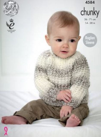 Sweaters in King Cole Baby Soft Chunky - Big Value (4584)