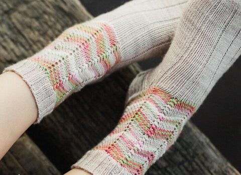 Petal Socks in SweetGeorgia Yarns Bulletproof Sock - Digital Version