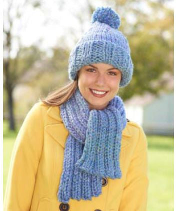 Lion Brand Hometown USA Hat And Scarf Set Digital Version