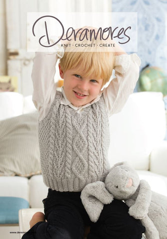 Deramores Studio DK Cabled Vest Hatta Kit