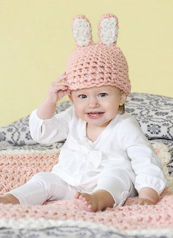 Bunny Hat and Blankie in Spud & Chloe Outer