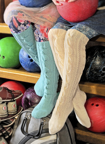 Cable Cable Cable Socks in Spud & Chloe Fine