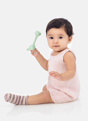 Roundabout Romper & Sweetie Socks in Spud & Chloe Fine