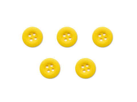Round Thick Rimmed Buttons - Yellow - 053