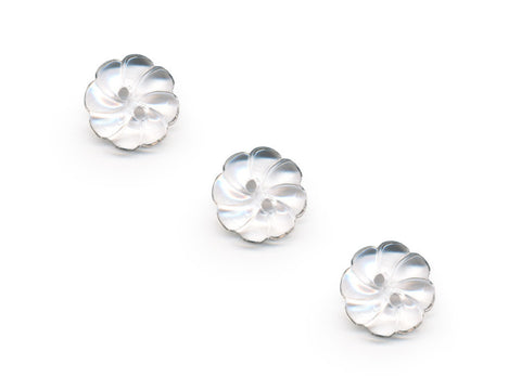 Flower Buttons - Clear - 068