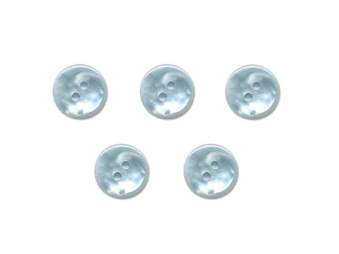 Pearlescent Round Buttons - Blue - 158