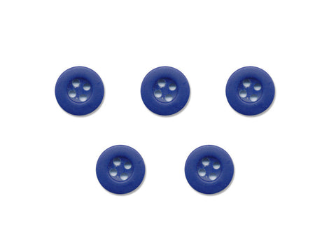 Round Thick Rimmed Buttons - Blue - 174