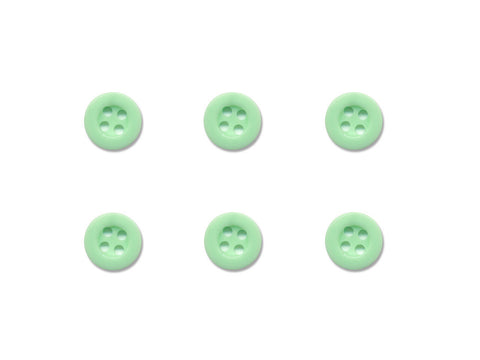 Round Thick Rimmed Buttons - Green - 226