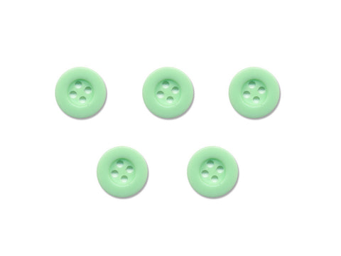 Rimmed Round Buttons - Green - 227