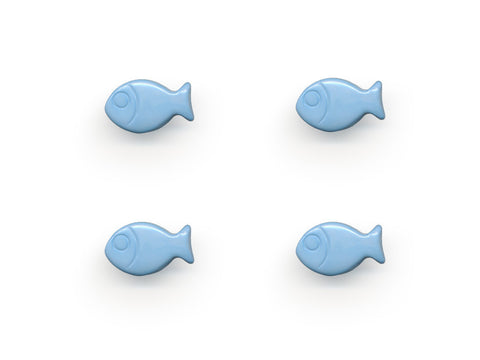 Fish Shaped Buttons - Blue - 439
