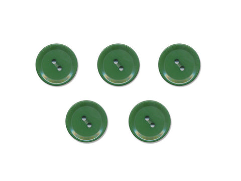 Rimmed Round Buttons - Green - 499