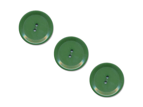 Rimmed Round Buttons - Green - 500