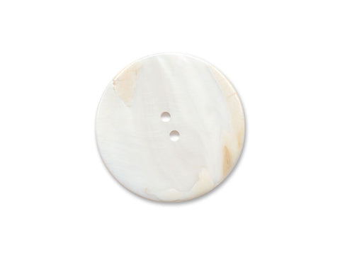 Round Shell Effect Button - White - 900