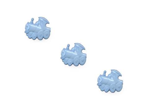 Train Shaped Buttons - Blue - 943