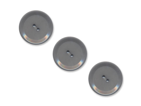 Rimmed Round Buttons - Grey - 1003