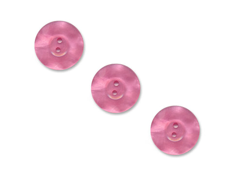 Round Pearl Effect Buttons - Pink - 1081