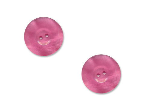 Round Pearl Effect Buttons - Pink - 1082